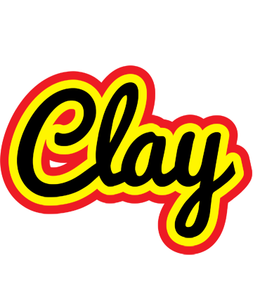 Clay flaming logo