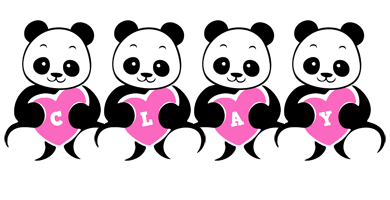Clay love-panda logo