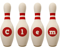 Clem bowling-pin logo