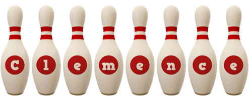 Clemence bowling-pin logo