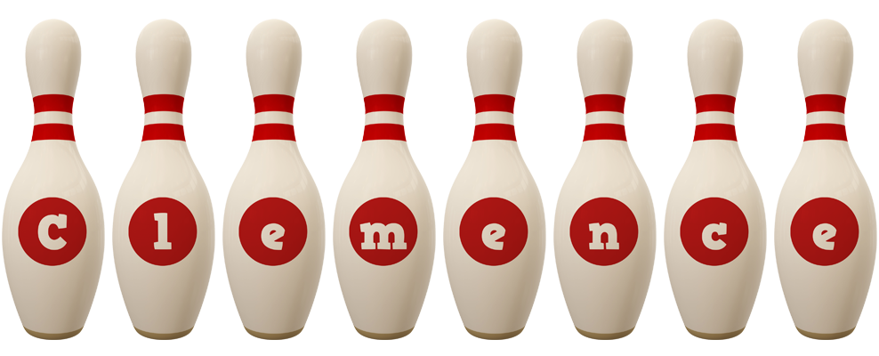 Clemence bowling-pin logo