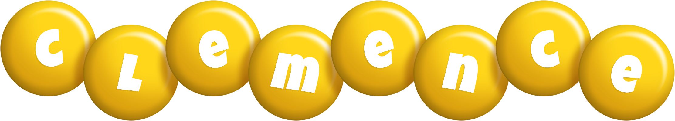 Clemence candy-yellow logo