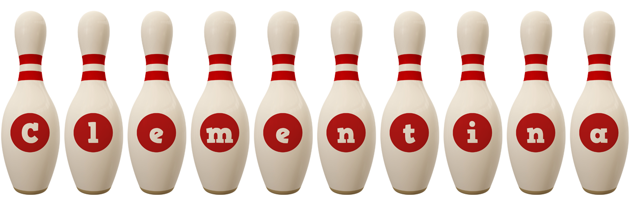 Clementina bowling-pin logo