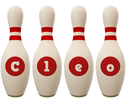 Cleo bowling-pin logo