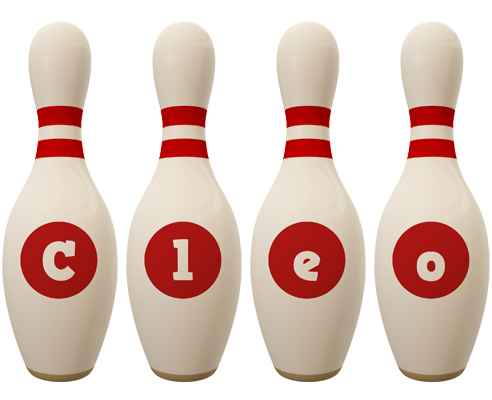Cleo bowling-pin logo
