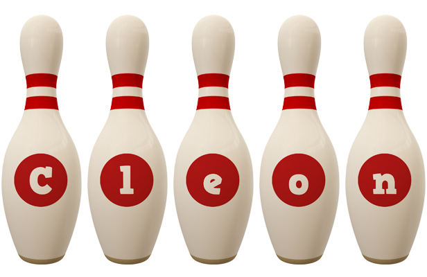Cleon bowling-pin logo