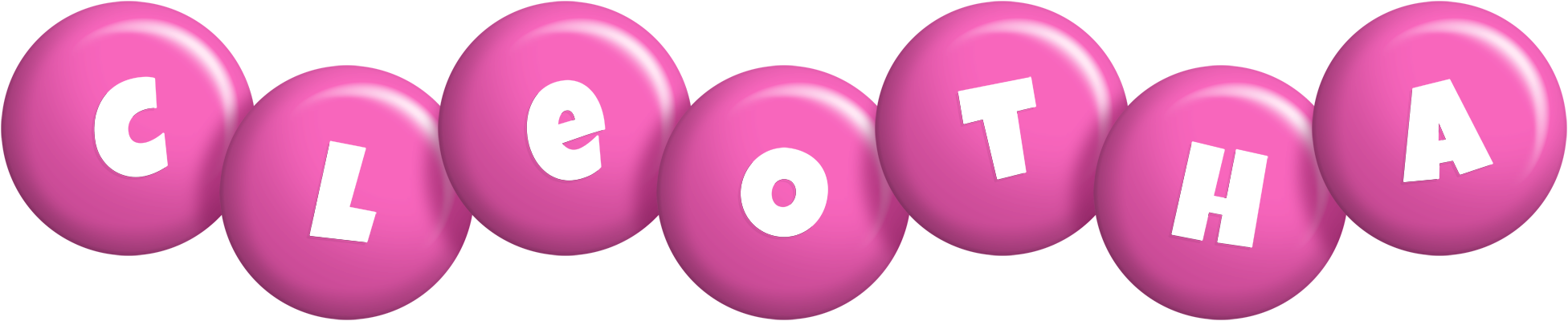Cleotha candy-pink logo