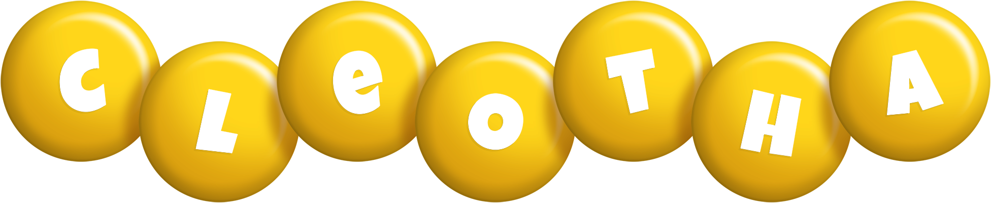 Cleotha candy-yellow logo