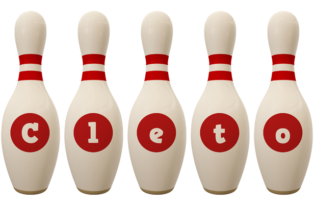 Cleto bowling-pin logo
