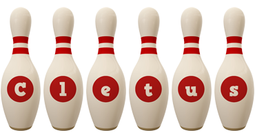 Cletus bowling-pin logo