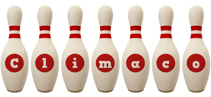 Climaco bowling-pin logo