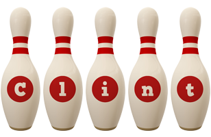 Clint bowling-pin logo