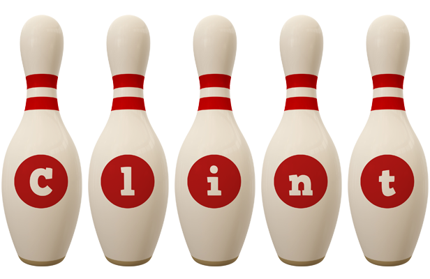 Clint bowling-pin logo