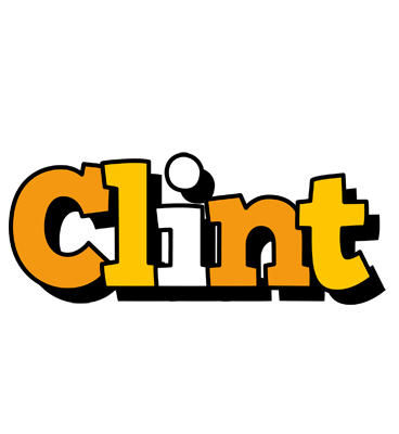 Clint cartoon logo