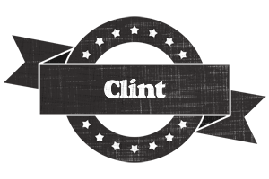 Clint grunge logo