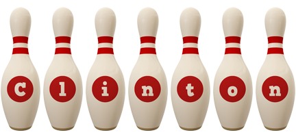 Clinton bowling-pin logo