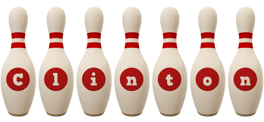 Clinton bowling-pin logo
