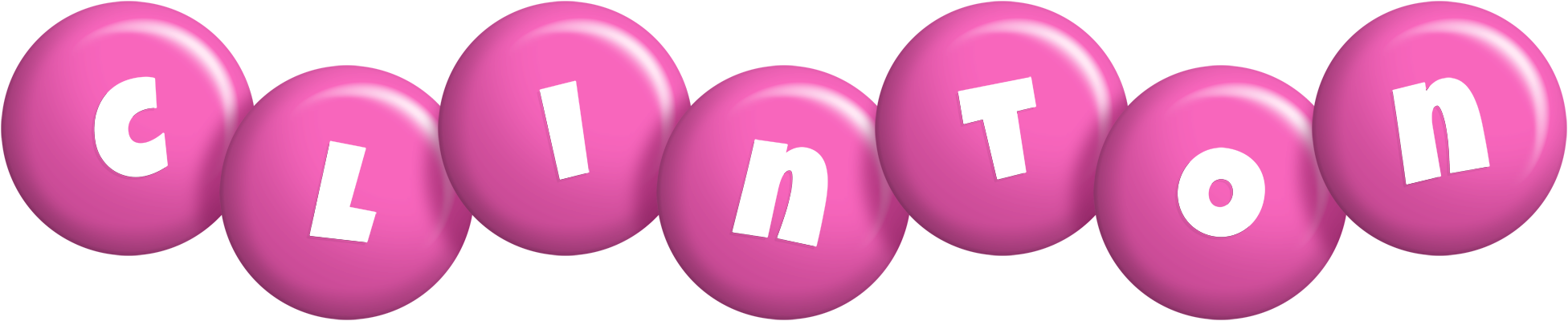 Clinton candy-pink logo