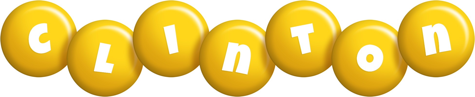 Clinton candy-yellow logo