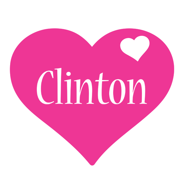 Clinton love-heart logo
