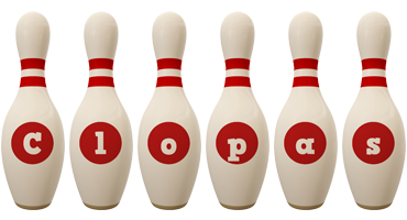 Clopas bowling-pin logo