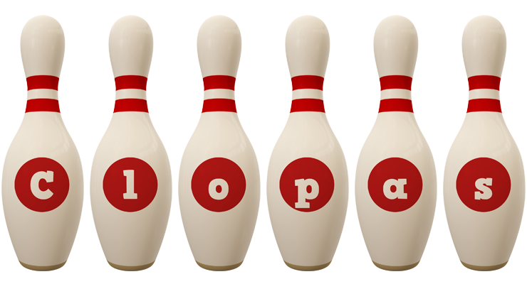 Clopas bowling-pin logo