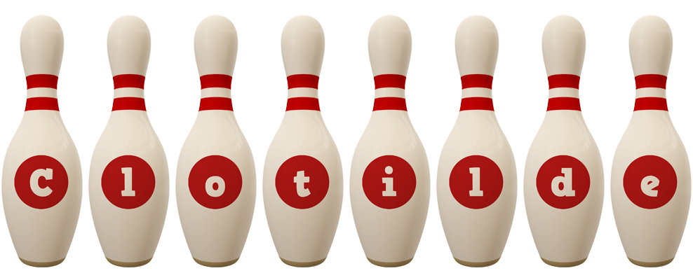 Clotilde bowling-pin logo
