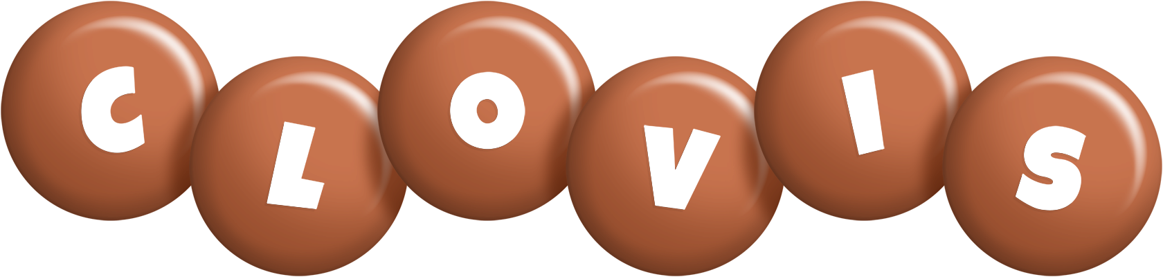 Clovis candy-brown logo