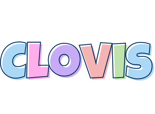Clovis pastel logo