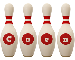 Coen bowling-pin logo