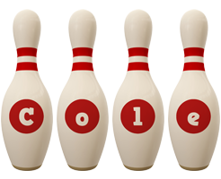 Cole bowling-pin logo