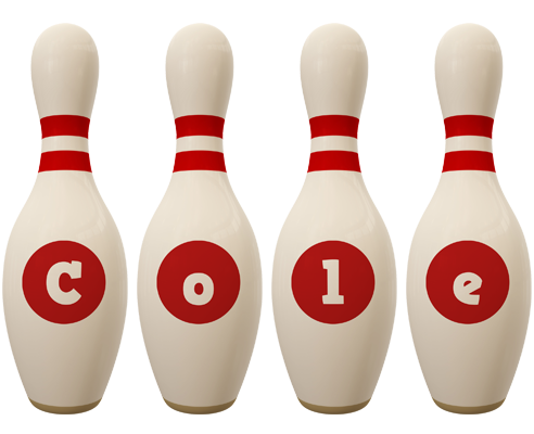 Cole bowling-pin logo
