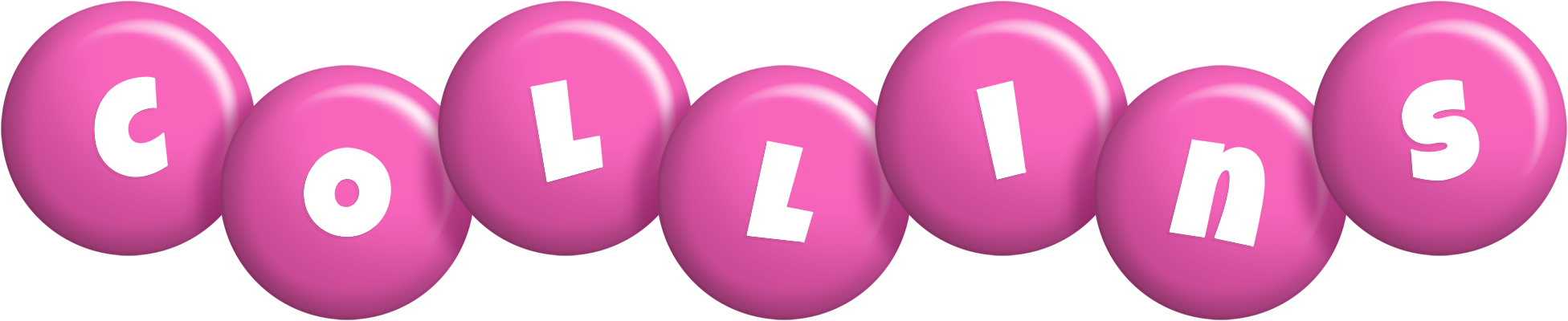 Collins candy-pink logo