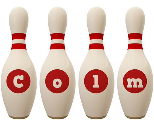 Colm bowling-pin logo