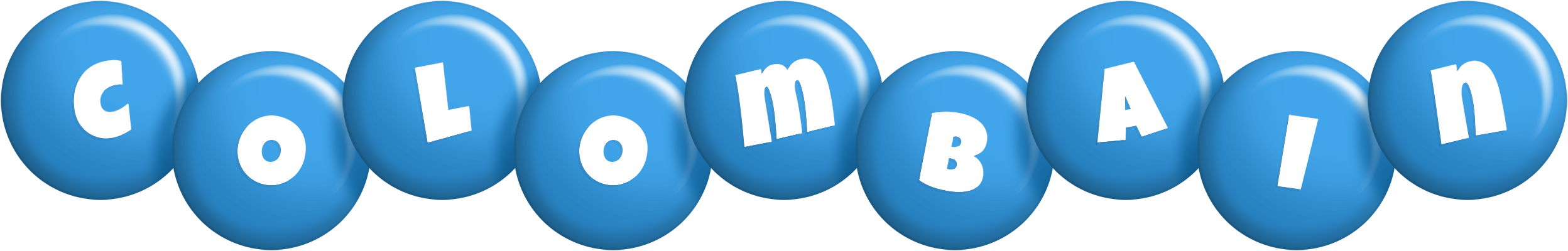 Colombain candy-blue logo