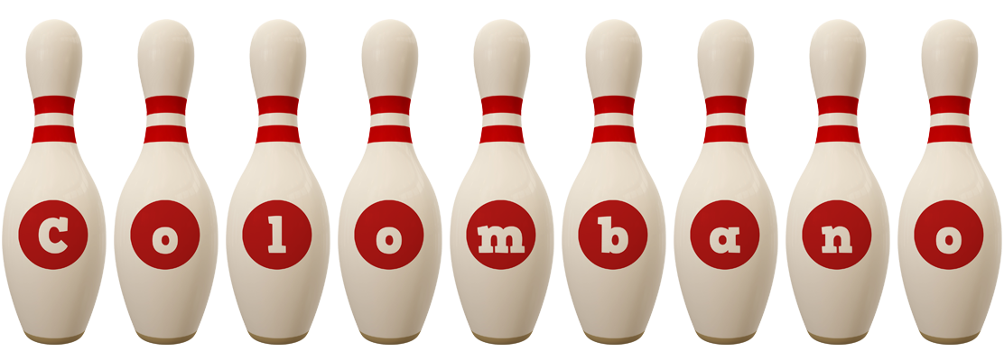 Colombano bowling-pin logo