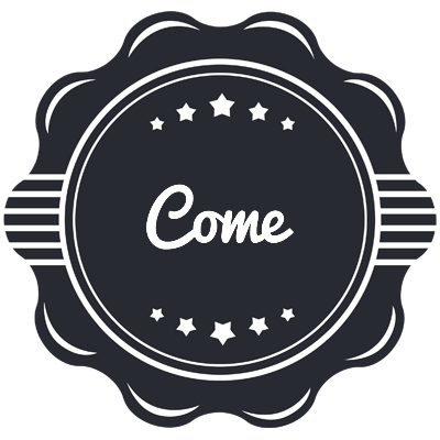 Come badge logo