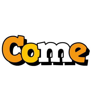 Come cartoon logo