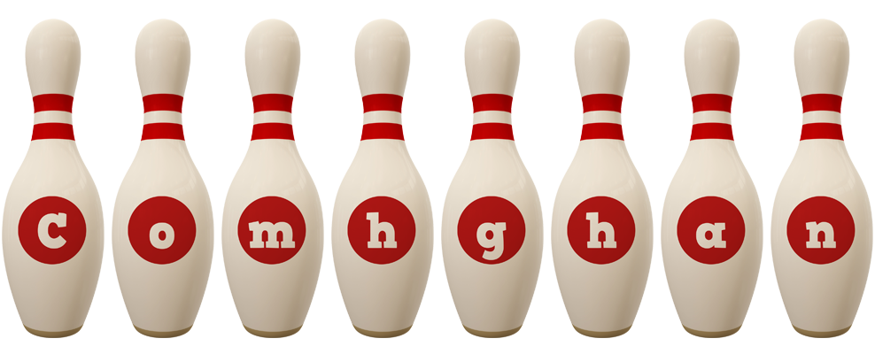 Comhghan bowling-pin logo