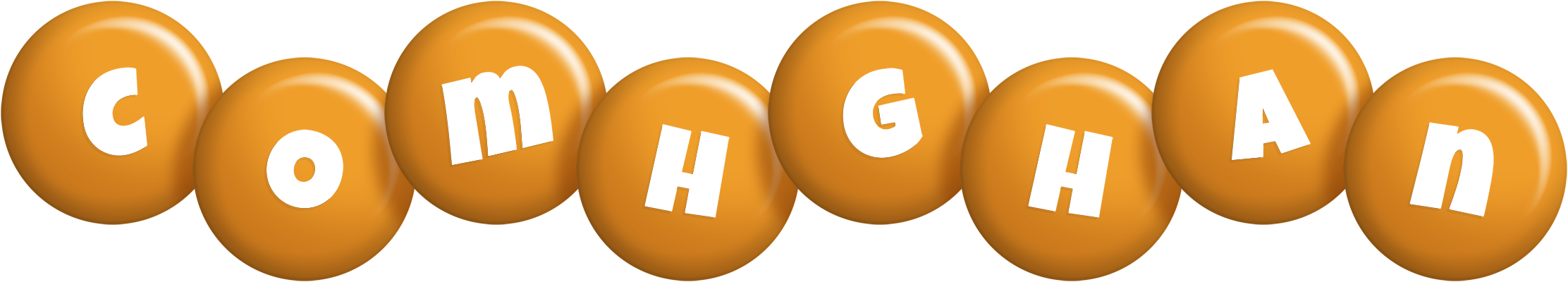 Comhghan candy-orange logo