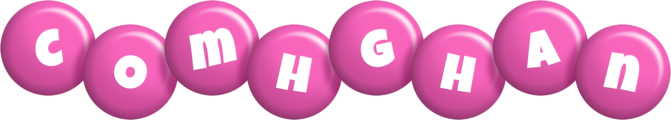 Comhghan candy-pink logo