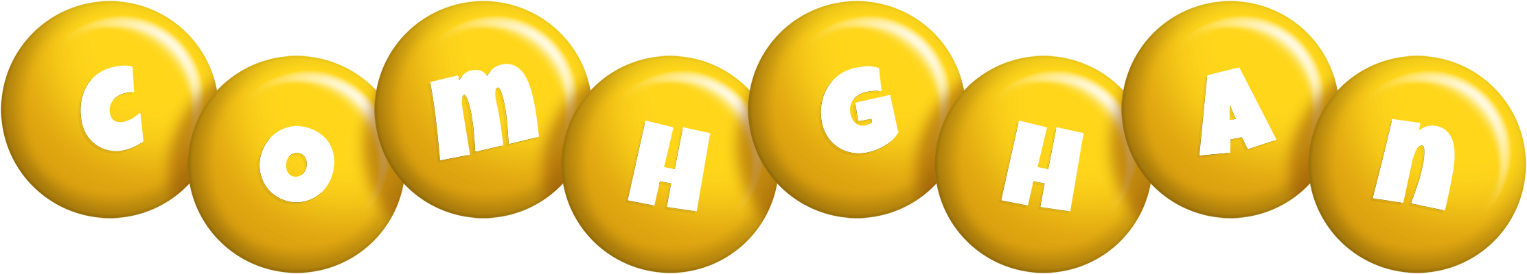 Comhghan candy-yellow logo