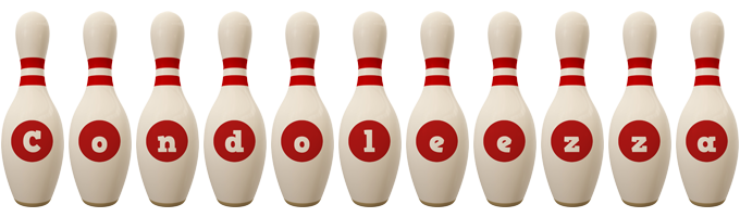 Condoleezza bowling-pin logo