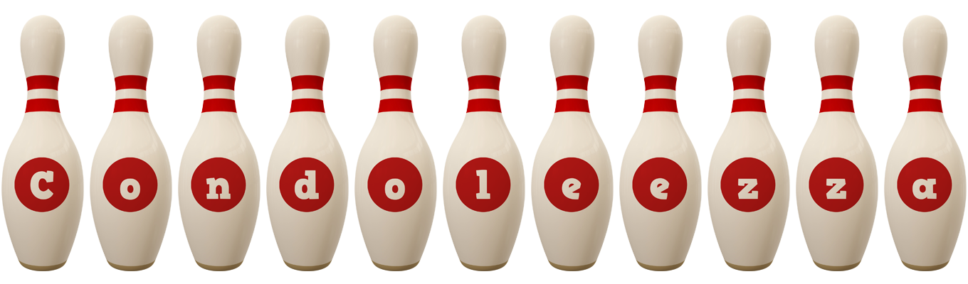 Condoleezza bowling-pin logo