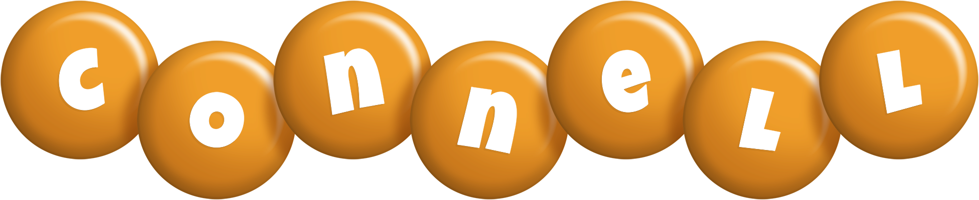 Connell candy-orange logo