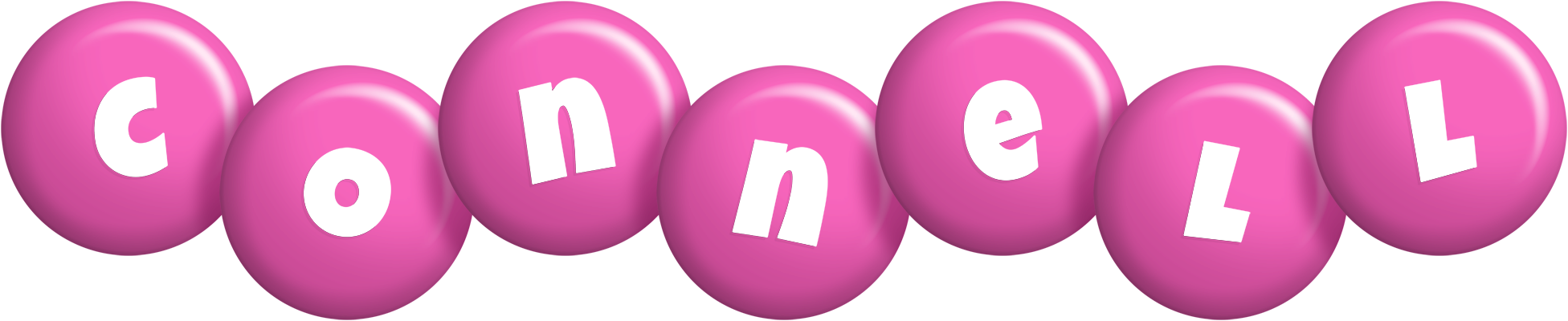 Connell candy-pink logo