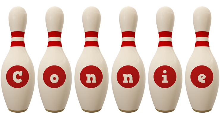 Connie bowling-pin logo