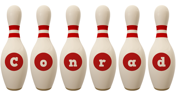 Conrad bowling-pin logo