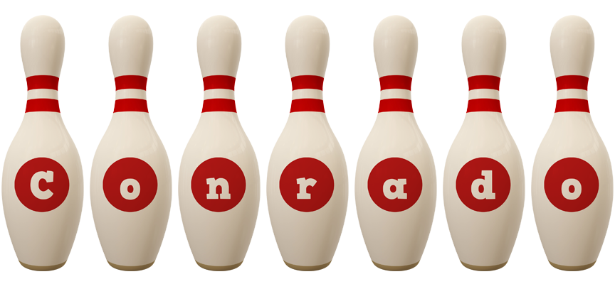 Conrado bowling-pin logo
