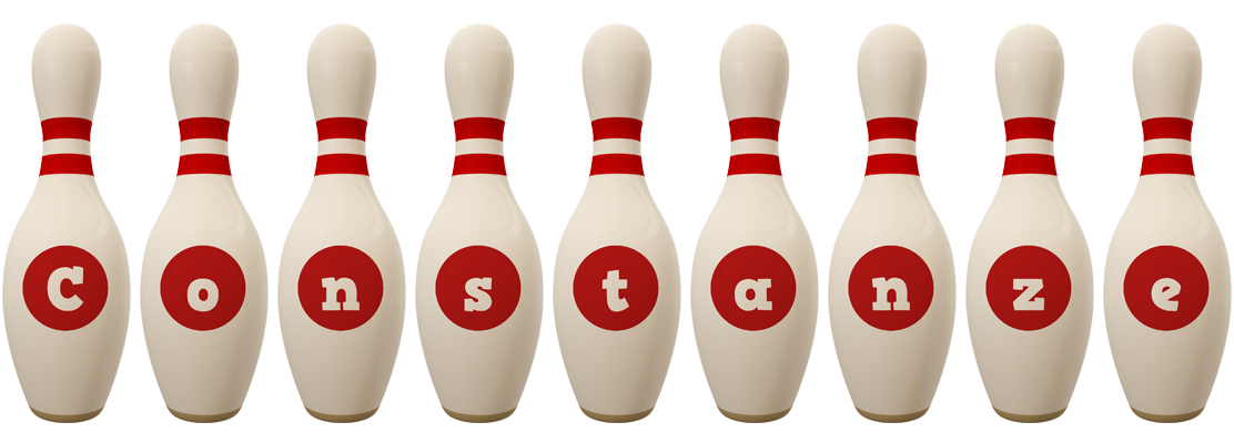 Constanze bowling-pin logo